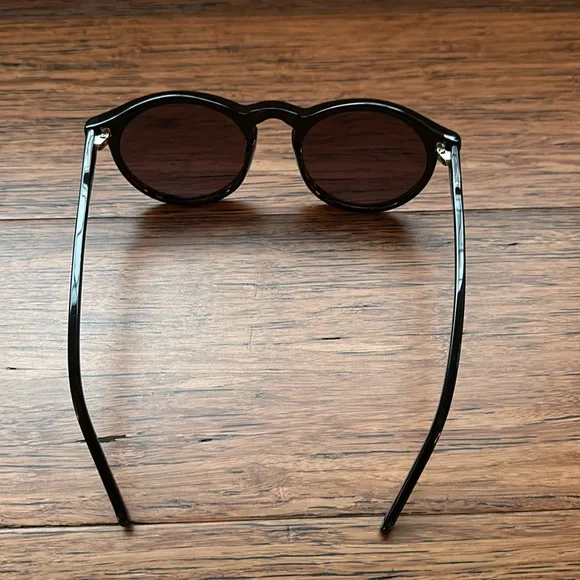 Wildfox Black on Black Round Sunglasses with Silver Stars